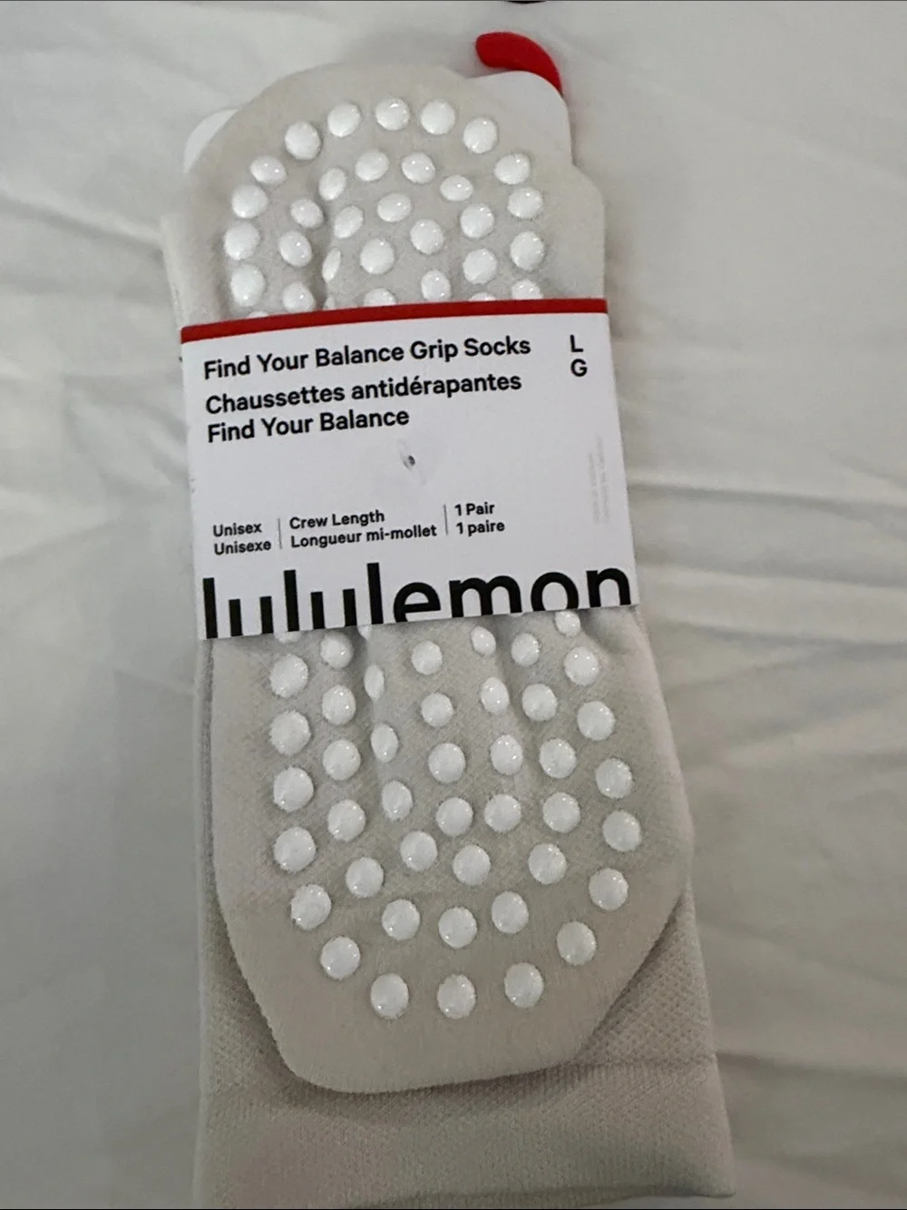 lululemon athletica Find Your Balance Grip Socks - Cream - Large